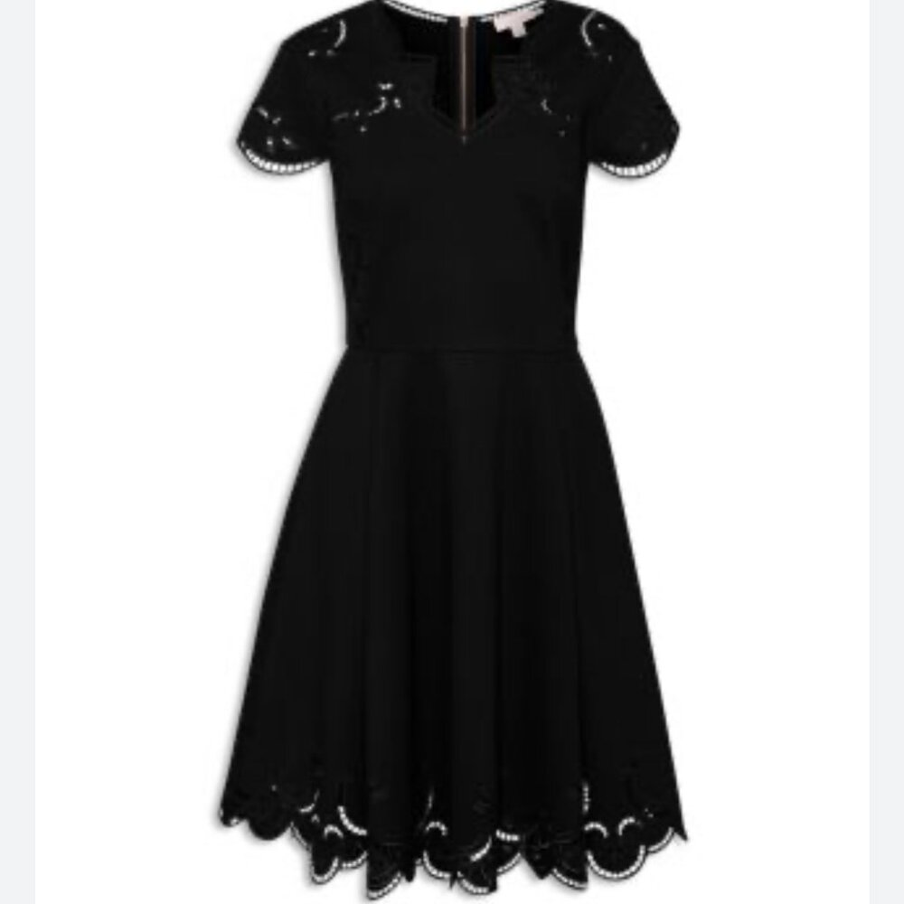 Ted Baker Saloane Embroidered Skater Dress Size 4